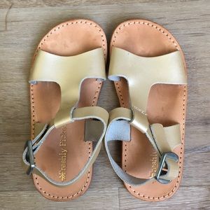 Freshly Picked champagne sandals size 9